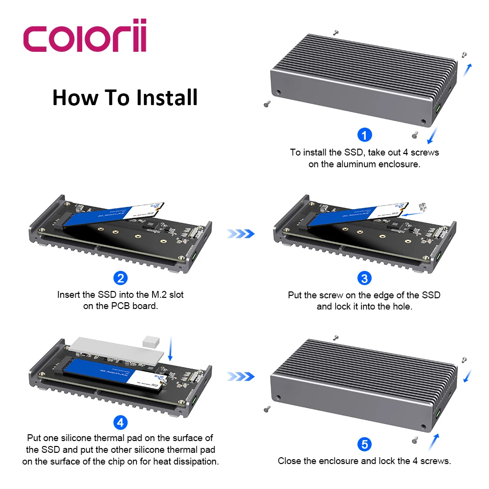Корпус SSD 40 Гбит/с USB4 M.2  – обзор и цена Usb4 40Gbps External Ssd 8Tb